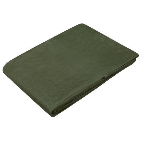 PLANDEKA OCHRONNA WODOODPORNA UV Z OCZKAMI ZIELONA 8X10M 90GSM PE