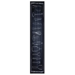VidaXL Dywan kuchenny Czarny 300 x 60 cm Aksamit