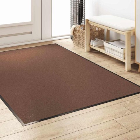 VidaXL Dywanik wejściowy Brązowy i czarny 120 x 180 cm 100% poliamid