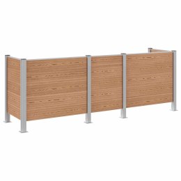VidaXL Ogrodzenie na Kosz na Śmieci brązowy 315 x 85 x 115 cm