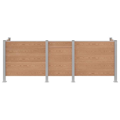 OGRODZENIE NA KOSZ NA ŚMIECI BRĄZOWY 315 X 85 X 115 CM