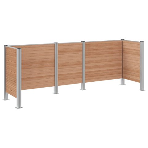 OGRODZENIE NA KOSZ NA ŚMIECI BRĄZOWY 315 X 85 X 115 CM