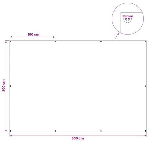 PLANDEKA OCHRONNA WODOODPORNA UV Z OCZKAMI NIEBIESKI 2X3M 260GSM PE