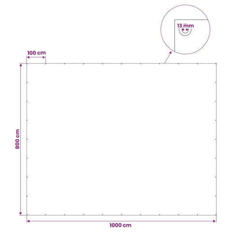 PLANDEKA OCHRONNA WODOODPORNA UV Z OCZKAMI NIEBIESKI 8X10M 260GSM PE