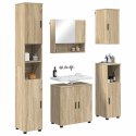 VidaXL Zestaw mebli łazienkowych Montowane na ścianie 5 pcs Dąb Sonoma