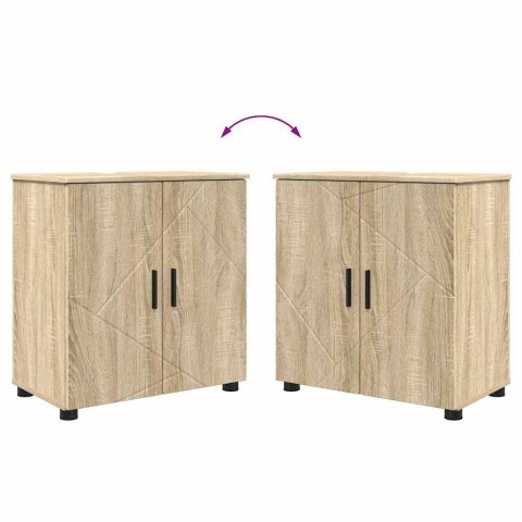 VidaXL Zestaw mebli łazienkowych Montowane na ścianie 5 pcs Dąb Sonoma
