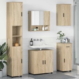 VidaXL Zestaw mebli łazienkowych z szufladą Z lustrem 5 pcs Dąb Sonoma
