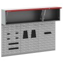 VidaXL Zestaw szafek narzędziowych z półką 5 pcs Czerwony