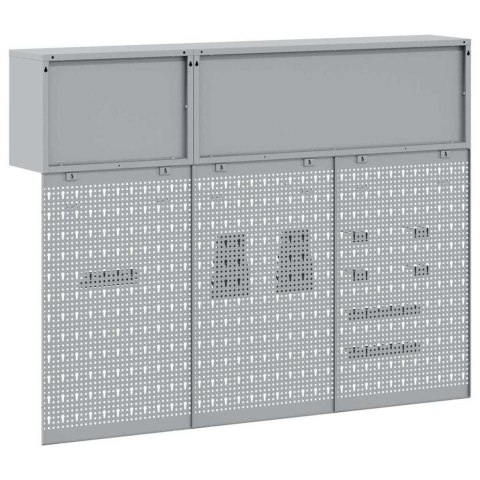 VidaXL Zestaw szafek narzędziowych z półką 5 pcs Czerwony