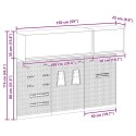 VidaXL Zestaw szafek narzędziowych z półką 5 pcs Czerwony