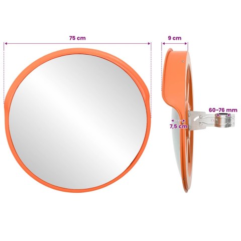 ZEWNĘTRZNE LUSTRO DROGOWE WYPUKŁE POMARAŃCZOWY Ø75 CM