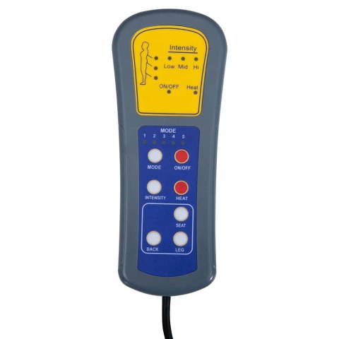 VidaXL Elektryczny fotel masujący, ciemnozielony, obity tkaniną