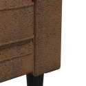 VidaXL Fotel Chesterfield, brązowy, obity tkaniną