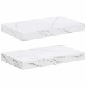 VidaXL Półka ścienna Do montażu na ścianie 2 pcs Biały marmur