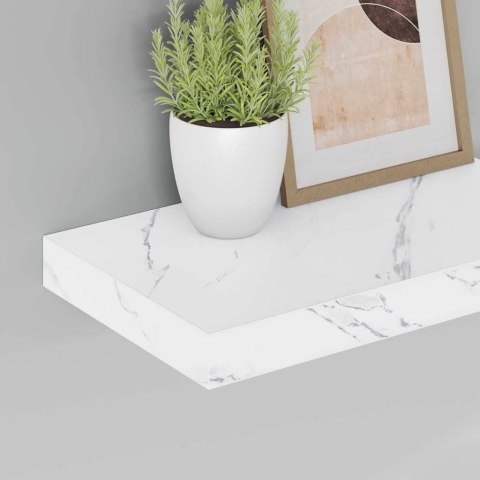 VidaXL Półka ścienna Do montażu na ścianie 2 pcs Biały marmur