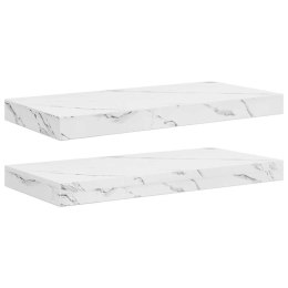 VidaXL Półka ścienna Do montażu na ścianie 2 pcs Biały marmur