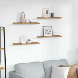 VidaXL Półka ścienna Do montażu na ścianie 4 pcs Brązowy 60 x 9 x 3 cm