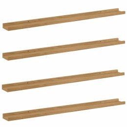 VidaXL Półka ścienna Do montażu na ścianie 4 pcs Brązowy