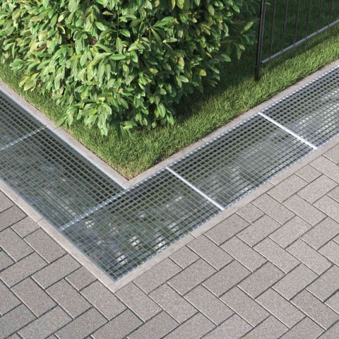 VidaXL Ruszt Srebrny 80 x 50 x 2 cm Stal ocynkowana na gorąco