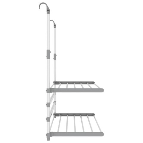 VidaXL Suszarka balkonowa na pranie, 89x25x(60-95) cm, aluminium