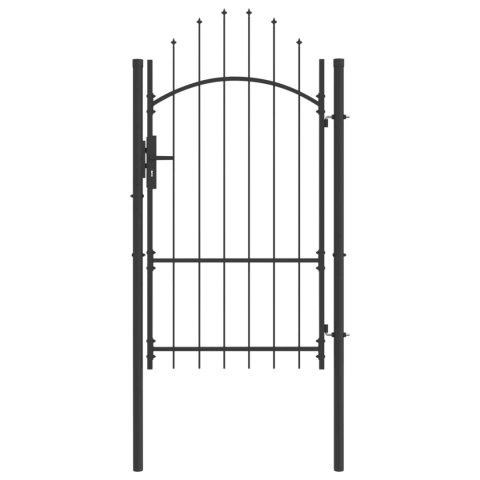 VidaXL Brama ogrodowa WOERDEN 175 x 100 cm Stal Szary Zamykane