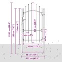 VidaXL Brama ogrodowa WOERDEN 175 x 100 cm Stal Szary Zamykane