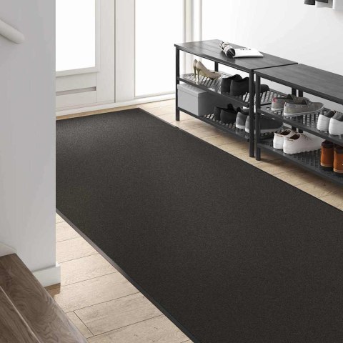 VidaXL Dywanik wejściowy Czarny 120 x 300 cm 100% poliamid