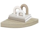 VidaXL Narożne półki ścienne, 4 szt., kolor dębowy, 25x25x3,8 cm, MDF