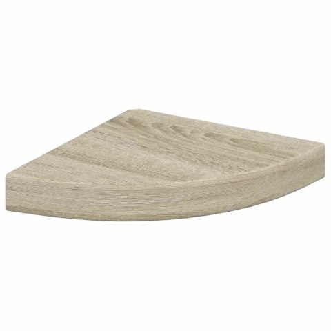 VidaXL Narożne półki ścienne, 4 szt., kolor dębowy, 25x25x3,8 cm, MDF