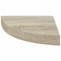VidaXL Narożne półki ścienne, 4 szt., kolor dębowy, 25x25x3,8 cm, MDF