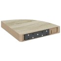 VidaXL Narożne półki ścienne, 4 szt., kolor dębowy, 25x25x3,8 cm, MDF