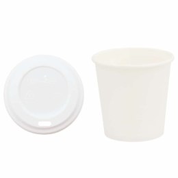 VidaXL Papierowe kubki z pokrywkami, 1000 szt., 4oz, 100ml