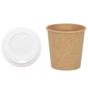 VidaXL Papierowe kubki z pokrywkami, 1000 szt., 4oz, 100ml