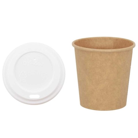 VidaXL Papierowe kubki z pokrywkami, 1000 szt., 4oz, 100ml