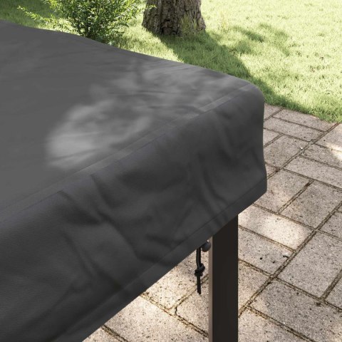 VidaXL Pokrowiec na Stół Gładki Czarny 82 x 82 x 15 cm tkanina