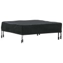 VidaXL Pokrowiec na Stół Gładki Czarny 82 x 82 x 15 cm tkanina