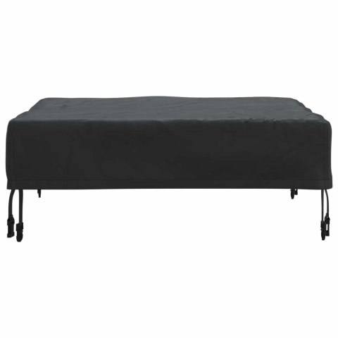 VidaXL Pokrowiec na Stół Gładki Czarny 82 x 82 x 15 cm tkanina