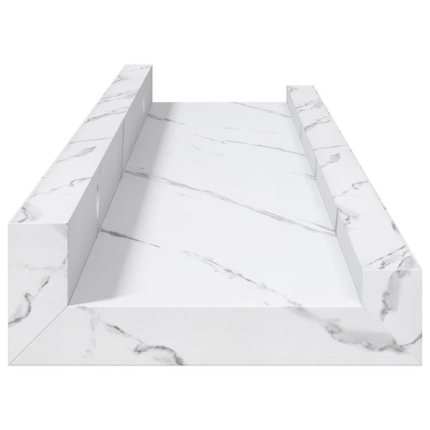 VidaXL Półka ścienna Do montażu na ścianie 4 pcs Biały marmur
