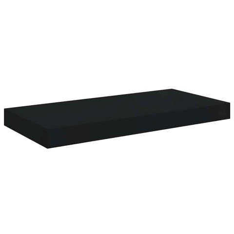 VidaXL Półki ścienne, 2 szt., czarne, 50x23,5x3,8 cm, MDF