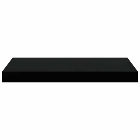 VidaXL Półki ścienne, 2 szt., czarne, 50x23,5x3,8 cm, MDF