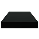 VidaXL Półki ścienne, 2 szt., czarne, 50x23,5x3,8 cm, MDF