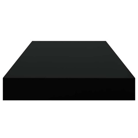 VidaXL Półki ścienne, 2 szt., czarne, 50x23,5x3,8 cm, MDF