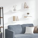 VidaXL Półki ścienne, 4 szt., białe, 40x23,5x3,8 cm, MDF