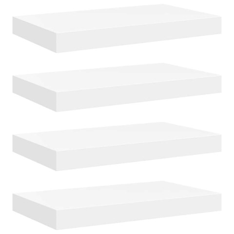 VidaXL Półki ścienne, 4 szt., białe, 40x23,5x3,8 cm, MDF