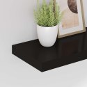 VidaXL Półki ścienne, 4 szt., czarne, 50x23,5x3,8 cm, MDF