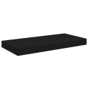 VidaXL Półki ścienne, 4 szt., czarne, 50x23,5x3,8 cm, MDF