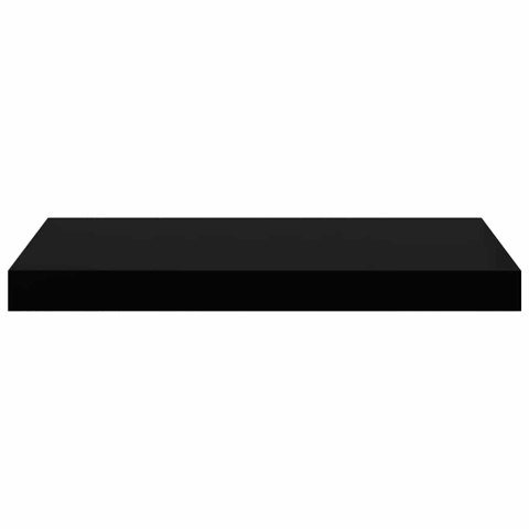 VidaXL Półki ścienne, 4 szt., czarne, 50x23,5x3,8 cm, MDF