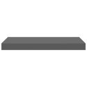 VidaXL Półki ścienne, 4 szt., wysoki połysk, szare, 50x23,5x3,8 cm, MDF