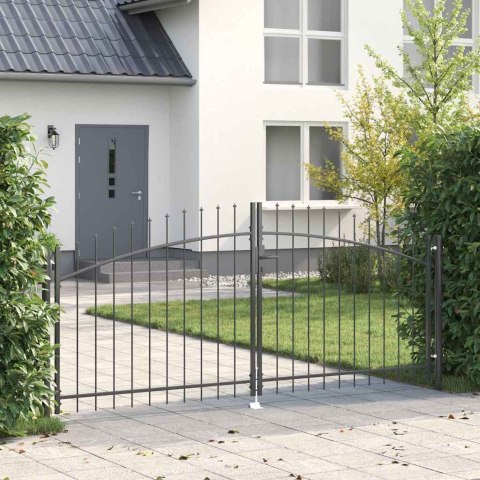 VidaXL Brama Podwójna WOERDEN 299,5 x 149,5 cm Stal Szary Zamykane