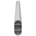 VidaXL Drążek do szafy 12 szt. Srebrny 264 x 15 x 29 mm Stop Aluminium